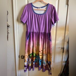 Purple Fit & Flare Disney Parks Halloween Dress